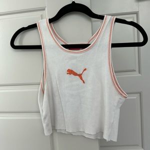 Orange Puma crop tank